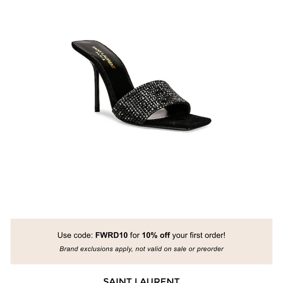 Saint Laurent gem embellished lucky evening mules - Picture 5 of 5